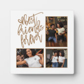 Best Friends Forever script 3 Photos Gold White Fotoplaat (Voorkant)
