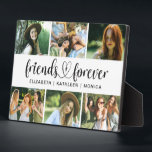Best Friends Forever Script Photo Collage Plaque<br><div class="desc">Une plaque photo de meilleur ami pour toujours avec la place pour 6 photos. Décoré avec les mots "soeurs de l'âme", dans une police de caractères de script. Personnalisez-le avec des photos de vos amis et de leurs noms. Un cadeau parfait pour votre BFF. Conçu pour vous par Blackberry Boulevard....</div>