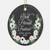 Best Friends Forever Specialized Rustic Floral Keramisch Ornament (Links)