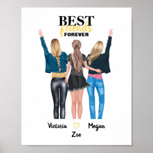 Best Friends Forever Wall Art Poster
