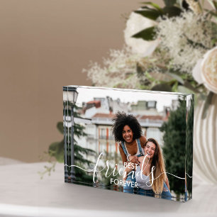 Best Friends Forever White Script Overlay Custom Fotoblokken