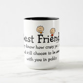 Best Friends Funny Gezegde Mok (Midden)