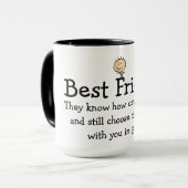 Best Friends Funny Gezegde Mok (Voorkant links)