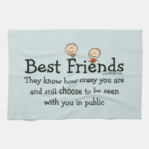Best Friends Funny Gezegde Theedoek