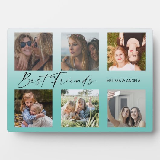 Best Friends Gepersonaliseerd Foto Collage Fotoplaat (voorkant)