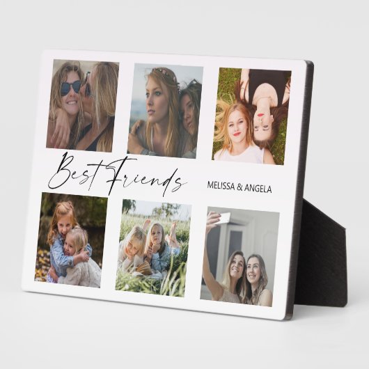Best Friends Gepersonaliseerd Foto Collage Fotoplaat (Zijkant)