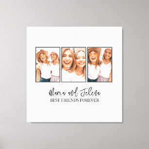 Best Friends Gift BFF Photo Collage Canvas Afdruk
