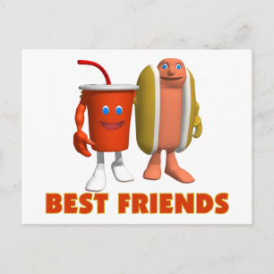 Best Friends Hot Dog & Soda Briefkaart
