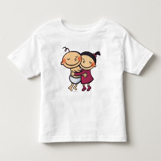 Best Friends Hugging Kinder Shirts (Voorkant)