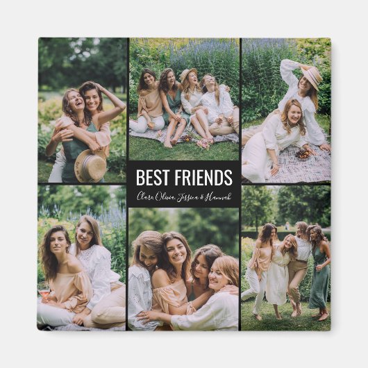 Best Friends Personalized Photo Magnet Magneet (Voorkant)