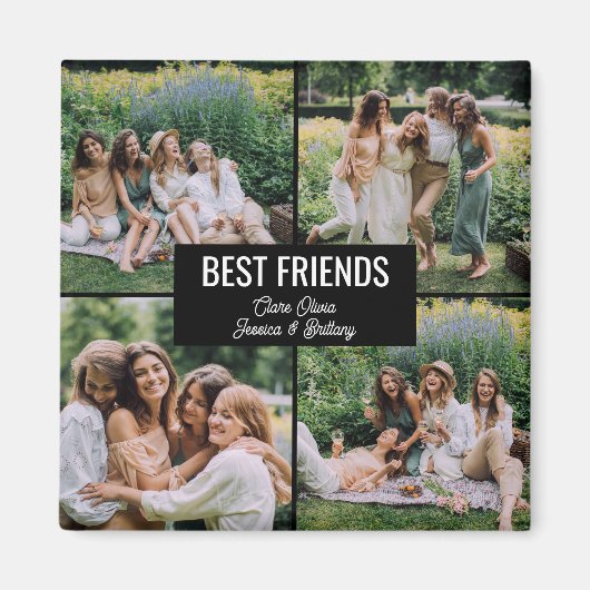 Best Friends Photo Collage Magneet (Voorkant)