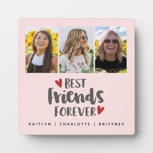 Best Friends Photo Collage Plaque Fotoplaat (Voorkant)