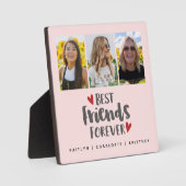 Best Friends Photo Collage Plaque Fotoplaat (Voorkant)