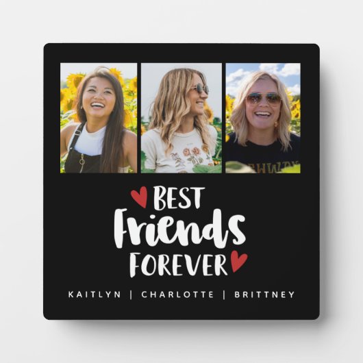 Best Friends Photo Collage Plaque Fotoplaat (Voorkant)