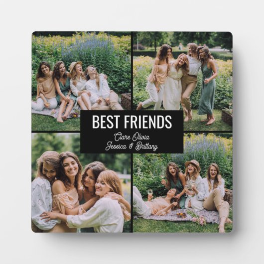 Best Friends Photo Collage Plaque Fotoplaat (Voorkant)