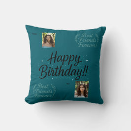 Best Friends Photo Gift Throw Pillow Kussen