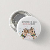 Best Friends Pinky Promise Pin Button (Voorkant /achterkant)