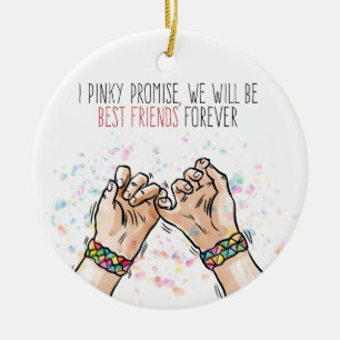 Best Friends Pinky Promise   Versiering Keramisch Ornament