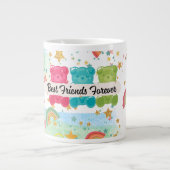 Best friends rainbow mug extra grote beker (Voorkant)
