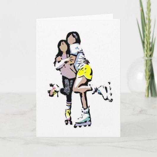 Best Friends Roller Schaats Comic Book Kaart (Voorkant)