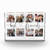 Best Friends Script Gift for Friends Photo Collage Fotoblokken (Voorkant)