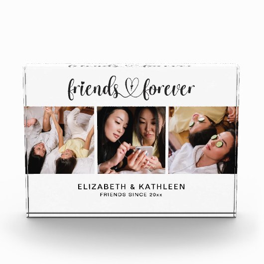 Best Friends Script Photo Collage Block Fotoblokken (Voorkant)