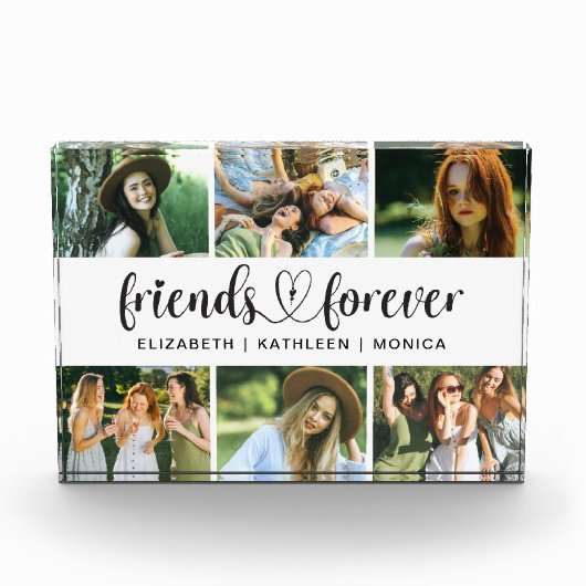 Best Friends Script Photo Collage Block Fotoblokken (Voorkant)
