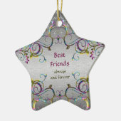Best Friends - Swirl Pattern Star Ornament (Links)
