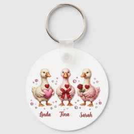 Best friends Valentine Geese friends  Sleutelhanger