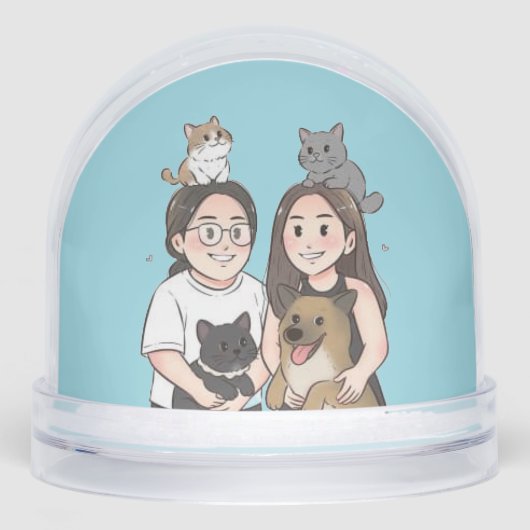 Best Friends with Dogs Snow Globe - Joli Noël (Avant)