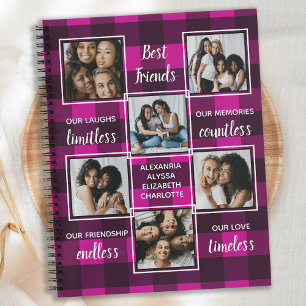 Best Friendship Gift Pink Pset 6 Foto Notitieboek
