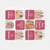 Best Friendship Poem Modern Photo Collage Fleece Deken (Voorkant (Horizontaal))