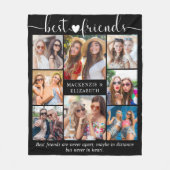 Best Friendship Quote Foto Collage Custom Fleece Deken (Voorkant)