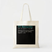 Best Funding IT Security Cybersecurity Definition Tote Bag (Voorkant)