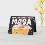 Best Funny MAGA Donald Trump Birthday Kaart (Gele Bloem)