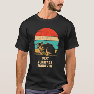Best Furrends Furrever Cat Friends Kitten Buddy T-shirt