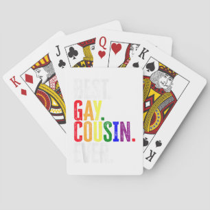Best Gay Cousin Ever LGBT Pride Gay Cousin Gift Pokerkaarten