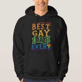 Best Gay Dad Ever Cute  Gay Pride from Son Daughte Hoodie