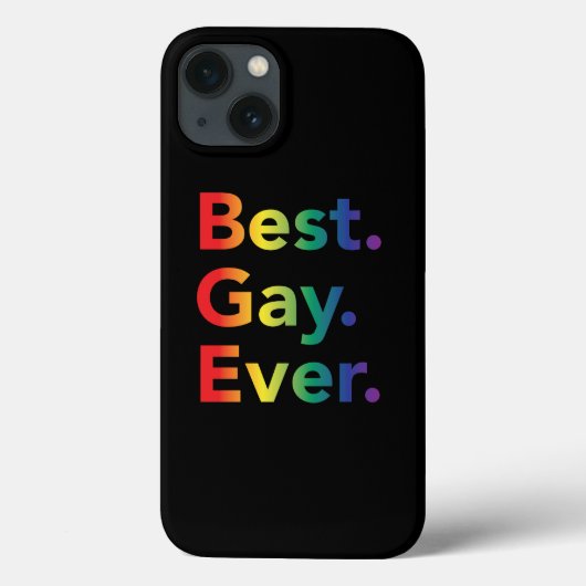 Best Gay Ever LGBT Rainbow Flag iPhone Case (Achterkant)
