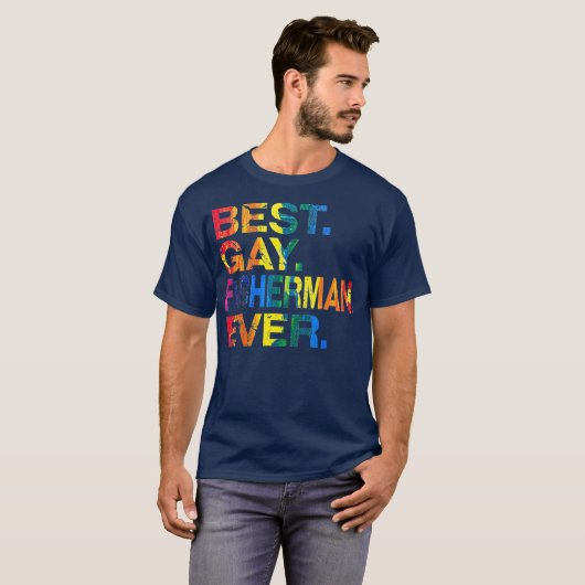 Best Gay Fisherman Ever Gay Gender Equality T-shirt (Voorkant volledig)
