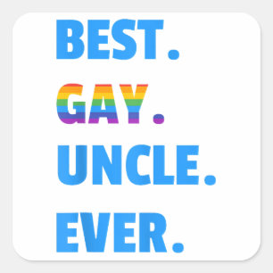 Best Gay oom Ever Best Gay Oom LGBT Gift Vierkante Sticker