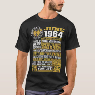 Best Geboren in juni 1964 Gemini Zodidiac signes 5 T-shirt