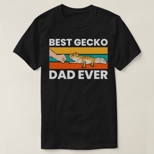 Best Gecko Dad Ever Lizard Leopard Gecko T-shirt (Design voorkant)