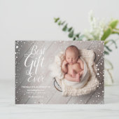 Best Gift Ever Baby Kerstwinter Aankondiging (Staand voorkant)
