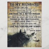 Best Gift For Husband | To My Husband Quotes Menu (Achterkant)