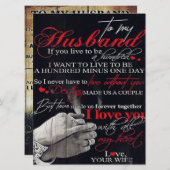 Best Gift For Husband | To My Husband Quotes Menu (Voorkant / Achterkant)