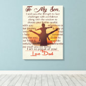 Best Gift For Son | To My Son Quotes Canvas Afdruk (Insitu (Houten vloer))