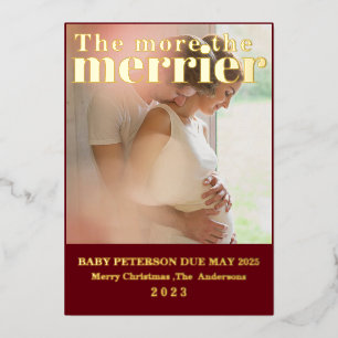 Best Gifts Family van 3 kerstzwangerschappen 2 Fot Folie Uitnodiging