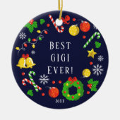 Best Gigi Ever kerstversiering Keramisch Ornament (Voorkant)