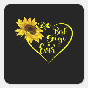 Best Gigi Ever Sunflower Gifts Vierkante Sticker